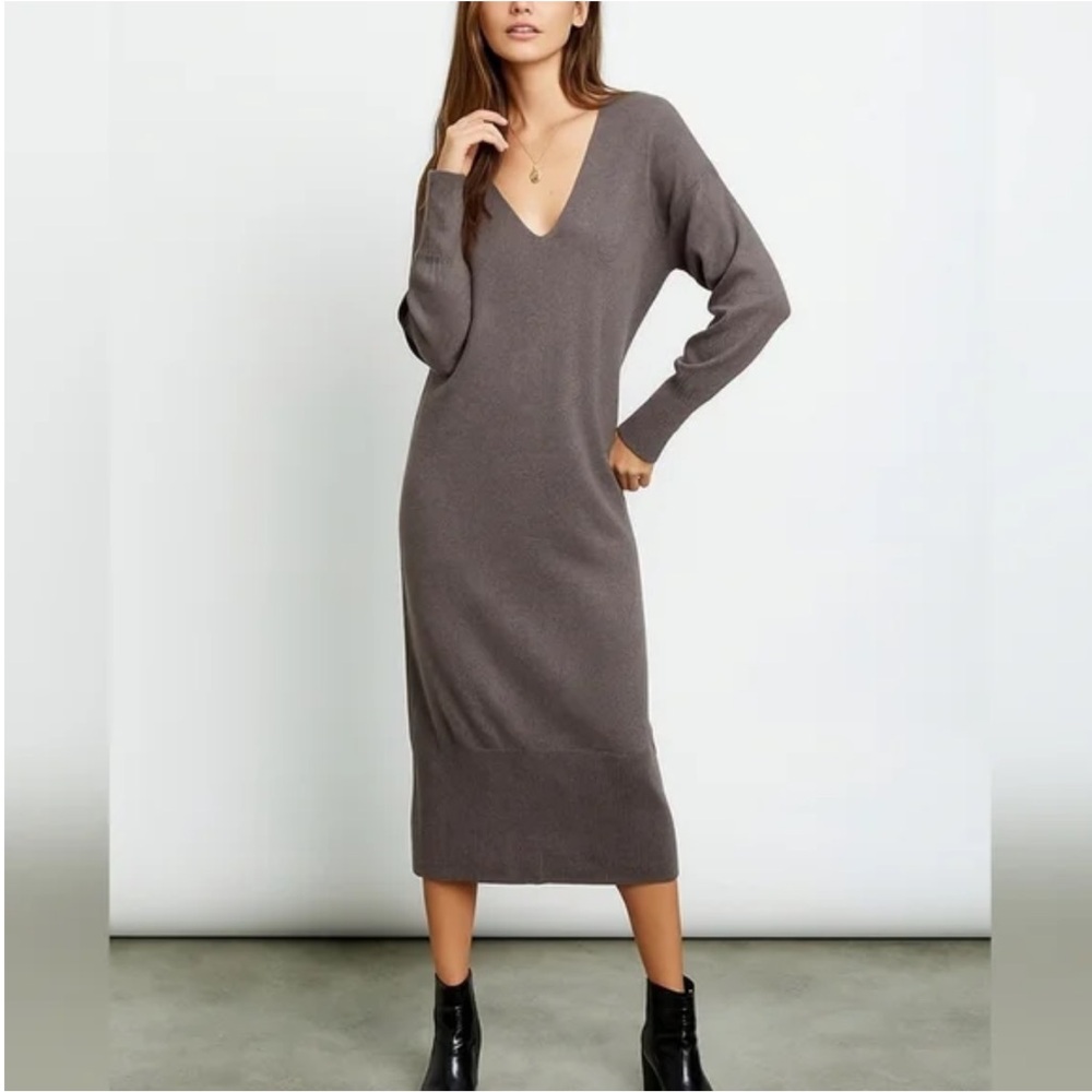 Rails Margot Sweater Dress Medium Tan Neutral Minimalist‎ Staple Quiet Luxury
